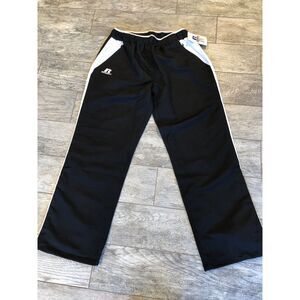 Russell Sweatpants Sideline Active size Large Black White Womens Track Pants NWT